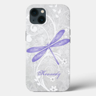 Lila Dragonfly-Personalisierter iPhone-X-Fall iPhone 13 Hülle
