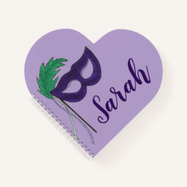 Lila Drama Maske Break a Leg Opening Night Geschen Notizbuch