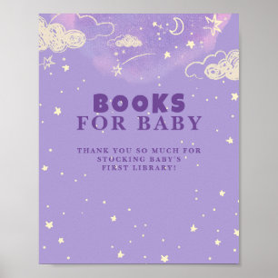 Lila Dream Book for Baby Shower Poster