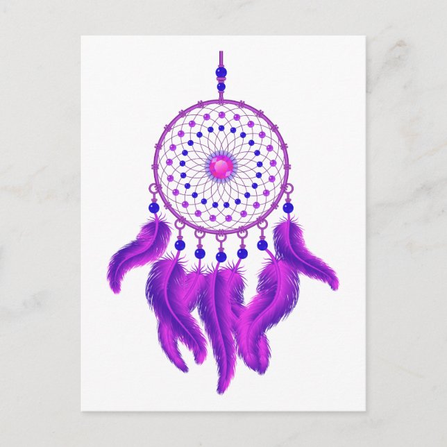 Lila Dream Catcher Postkarte (Vorderseite)