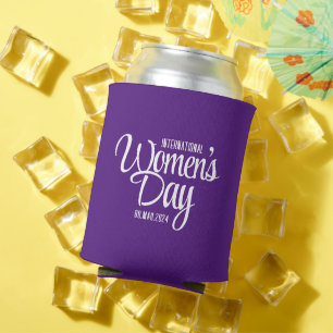 Lila Drehbuch Internationaler März zum Frauentag 8 Dosenkühler
