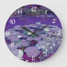 Lila Dreheruhr-Uhr Große Wanduhr