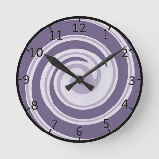 Lila Drehhalterung Runde Wanduhr