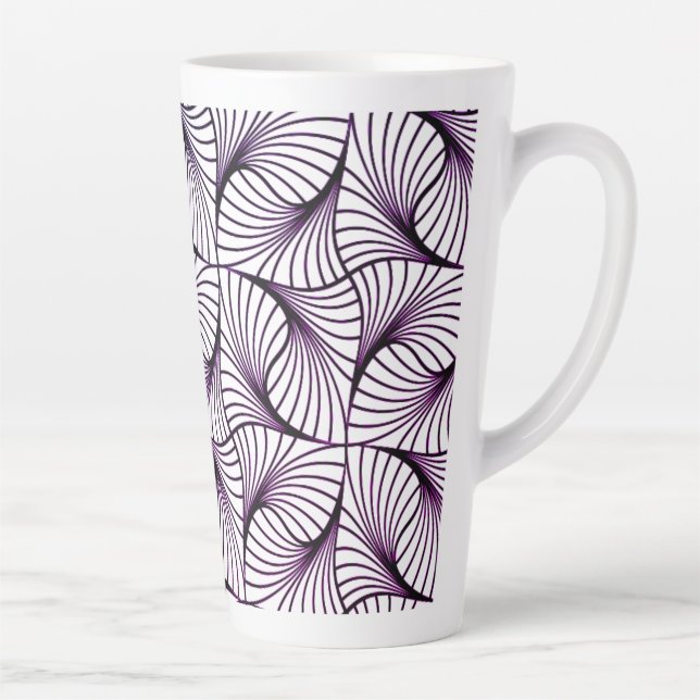 Lila Drehung Große Latte Tasse 17 oz (Rechts)