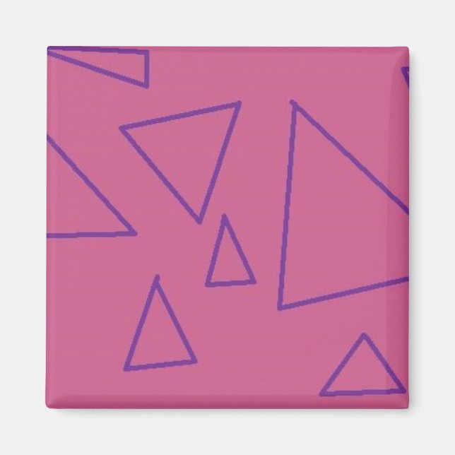 lila Dreieckmagnet-Magnet Magnet (Vorne)