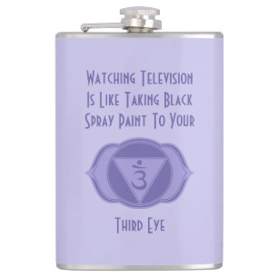 Lila drittes Auge Chakra Quote Flask Flachmann