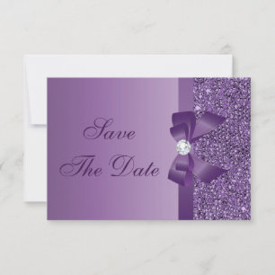 Lila DruckSequins, die Save the Date Wedding sind