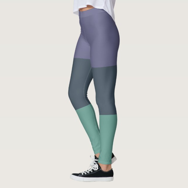 Lila dunkelgrün und hellgrün leggings (Links)