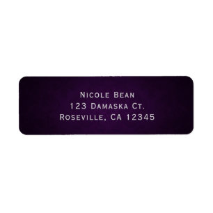 Lila dunkle Damast elegante Hochzeitseinladung