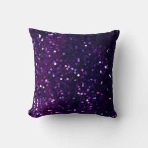 Lila Dunst: Glitter-Lichter Hintergrund Kissen