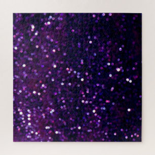 Lila Dunst: Glitter-Lichter Hintergrund Puzzle