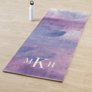 Lila Dunst II des Monogramm-  Yogamatte