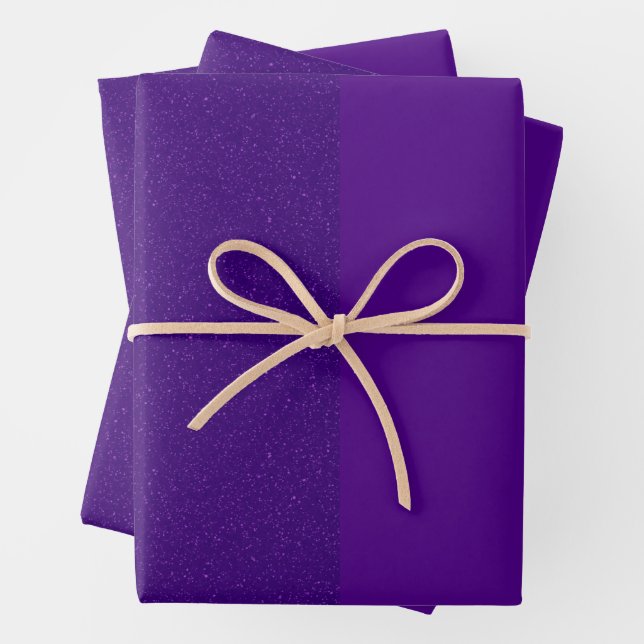 Lila Duo-Finish Vertikale Split Wrap - Anpassen Geschenkpapier Set (Beispiel)