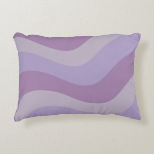 Lila Durchfluss flüssiger Swirl Groovy Streifen Y2 Dekokissen
