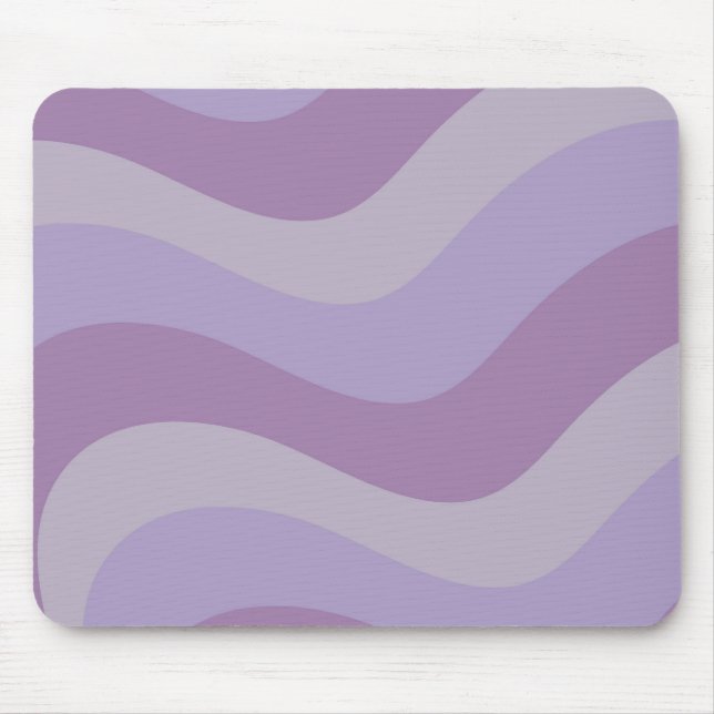 Lila Durchfluss flüssiger Swirl Groovy Streifen Y2 Mousepad (Vorne)