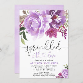 lila Dusche Einladung