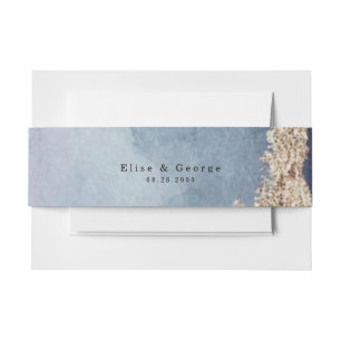 Lila Dusty Blue Agate Gold Wedding Custom Einladungsbanderole