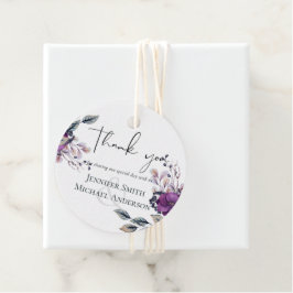 Lila Dynastie Dunkelblumen-Hochzeitssache Geschenkanhänger