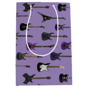 💜 Lila E-Gitarre  Mittlere Geschenktüte