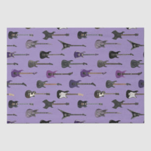 💜 Lila E-Gitarre  Seidenpapier