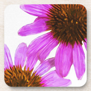 Lila Echinacea-Blume Abstrakt Untersetzer