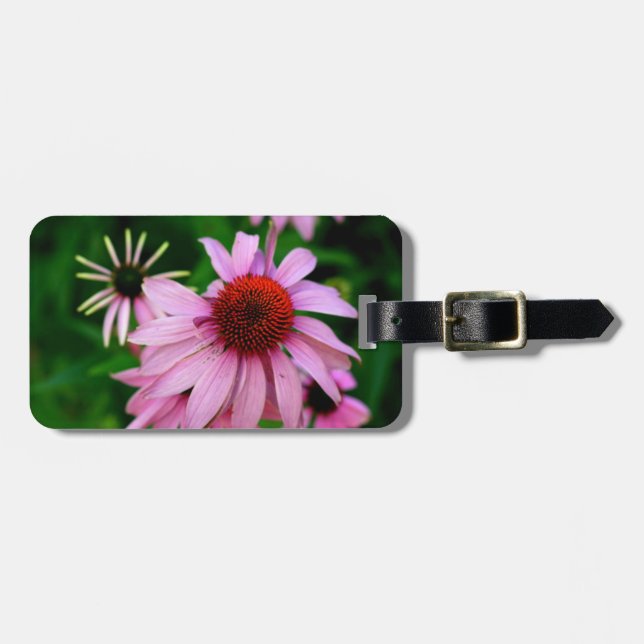 lila Echinacea-Blume Gepäckanhänger (Vorderseite horizontal)