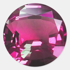 Lila Edelstein Runder Aufkleber