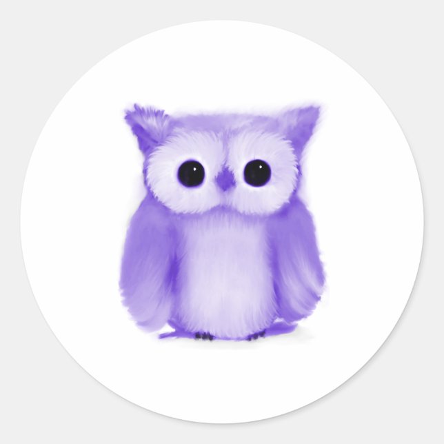 Lila Ei Runder Aufkleber (Vorderseite)