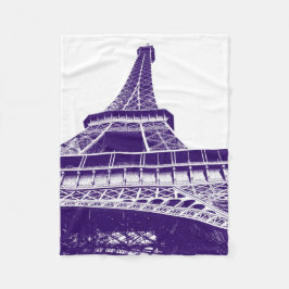 Lila Eiffel-Turm Fleecedecke