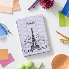Lila Eiffelturm Blühe iPad-Abdeckung iPad Pro Hülle
