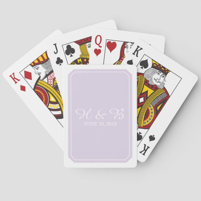 Lila, einfach elegante Spielkarten (Rückseite)