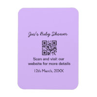Lila einfache Babyparty-QR-Code mit Namenszugabe