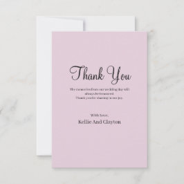 Lila Einfache Hochzeit Dankeschön-Karte Dankeskarte