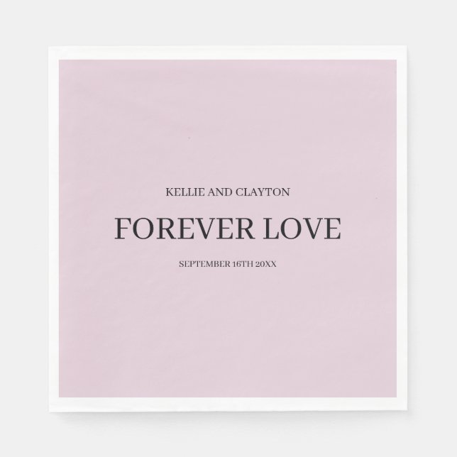 Lila einfache Hochzeit Napkins Serviette (Vorderseite)