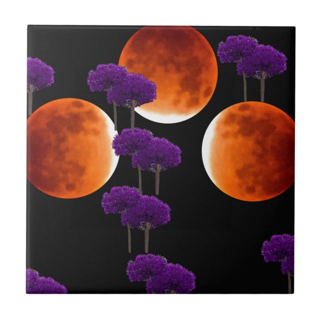 Lila Eingriff Fliese (Vorderseite)