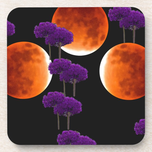 Lila Eingriff Getränkeuntersetzer (Vorderseite)