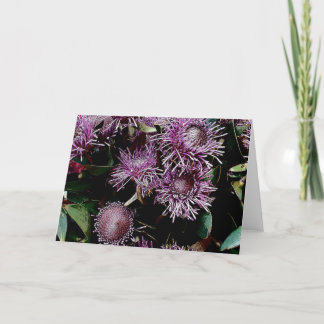 lila einheimische Blume Feiertagskarte