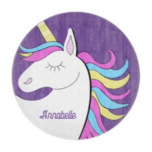 Lila Einhorn Hübsch Unicorns Fantasie Schneidebrett