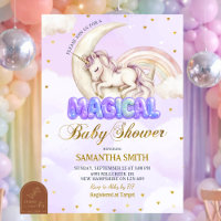 Lila Einhorn Magisches Mädchen Baby-Party