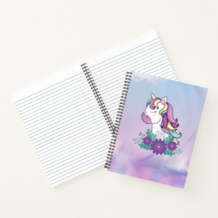 Lila Einhorn-Notebook Notizbuch