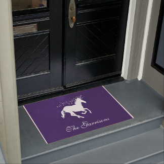 Lila Einhorn Personalisiert Doormat Fußmatte