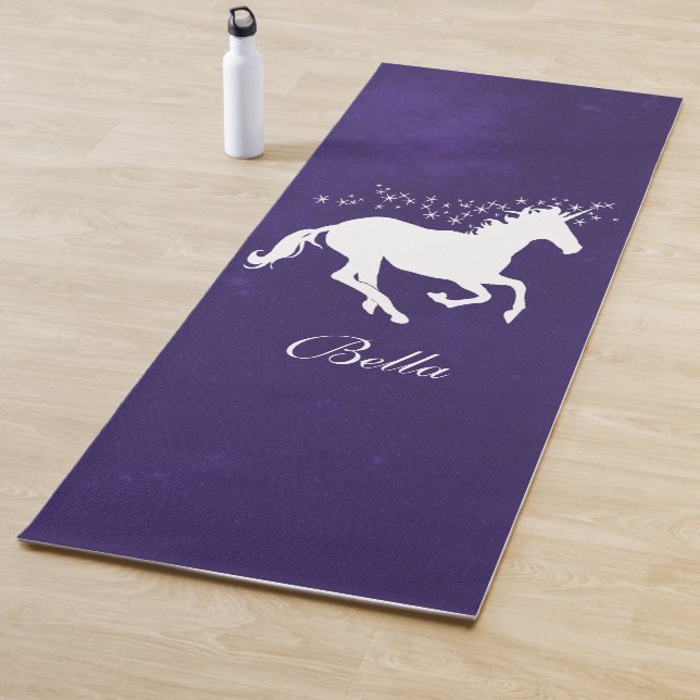 Lila Einhorn Personalisiert Yoga Mat Yogamatte (Beispiel)