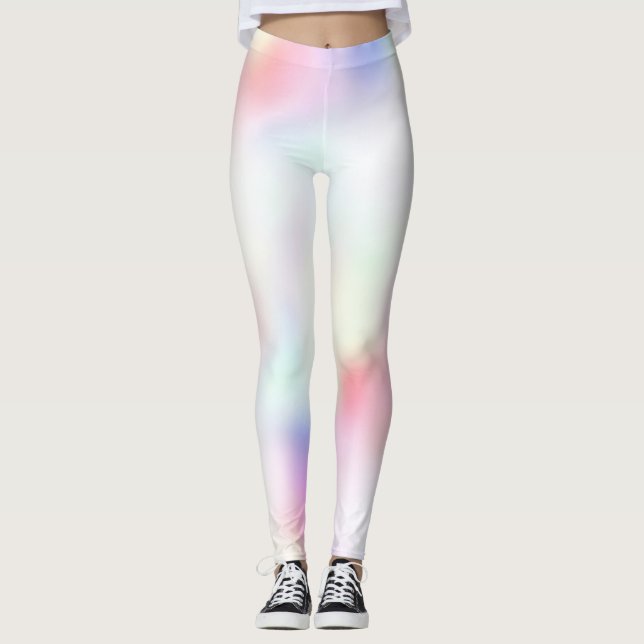 Lila Einhorn Rosa Pfirsichläufer Leggings (Vorderseite)