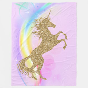 Lila Einhorndecke Fleecedecke