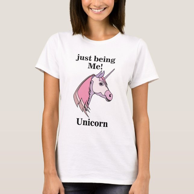 Lila Einhornkopf T-Shirt (Vorderseite)