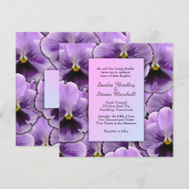 Lila Einladung von Pansy Hochzeit