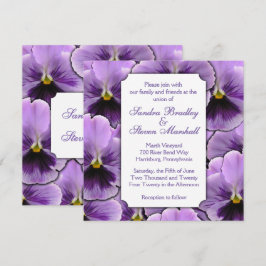Lila Einladung von Pansy Hochzeit