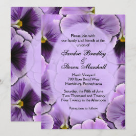Lila Einladung von Pansy Hochzeit