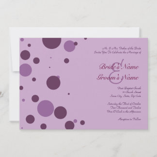 Lila Einladung von Polka Dot Hochzeit
