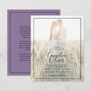 Lila Einladung zum Hochzeitsfeiern